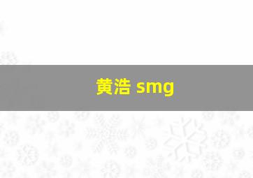 黄浩 smg